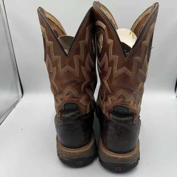 Twisted X Men's Waterproof Chocolate & Spice Western Work Boots MXBAW02 12D - Picture 3 of 6